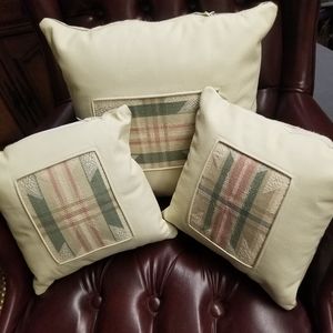 Leather southwest pillow set